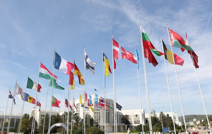 Targi Brneńskie Czechy flagi flagi